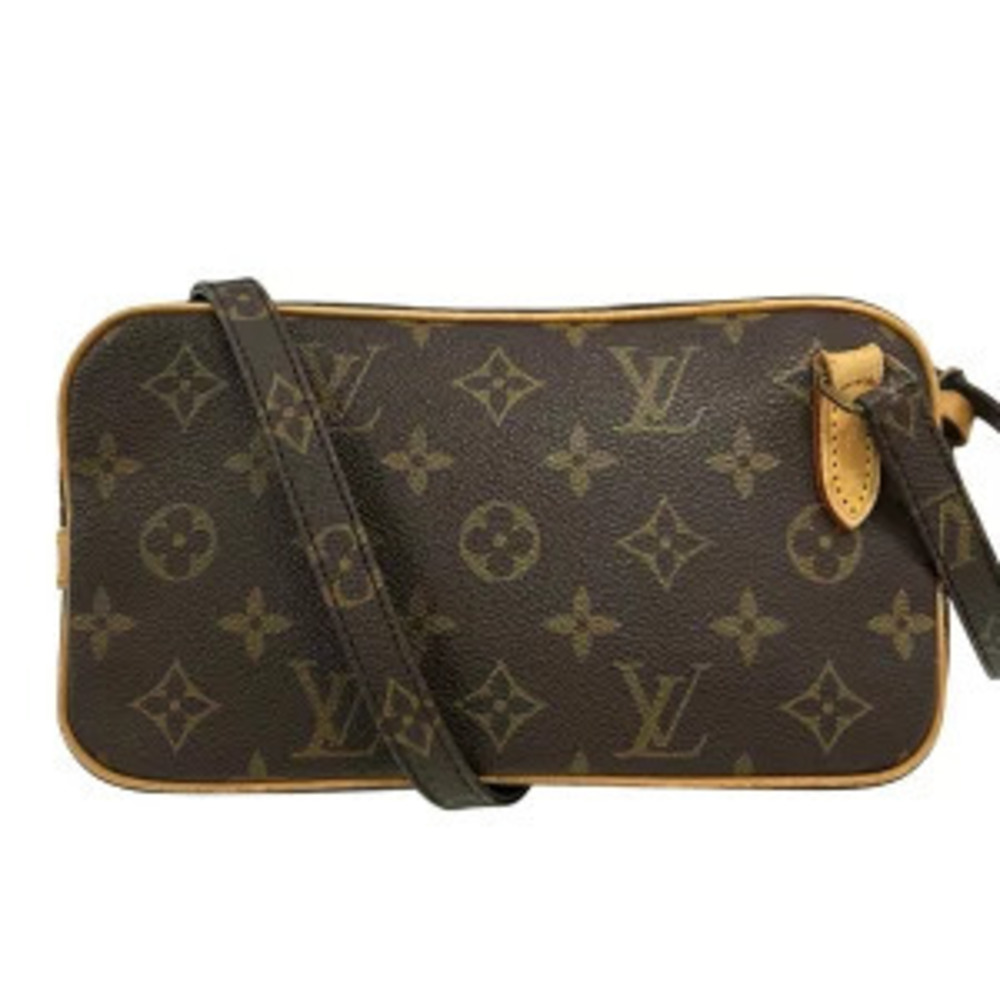 Louis Vuitton Pochette Marly Bandouliere Monogram Canvas Shoulder Bag Brown